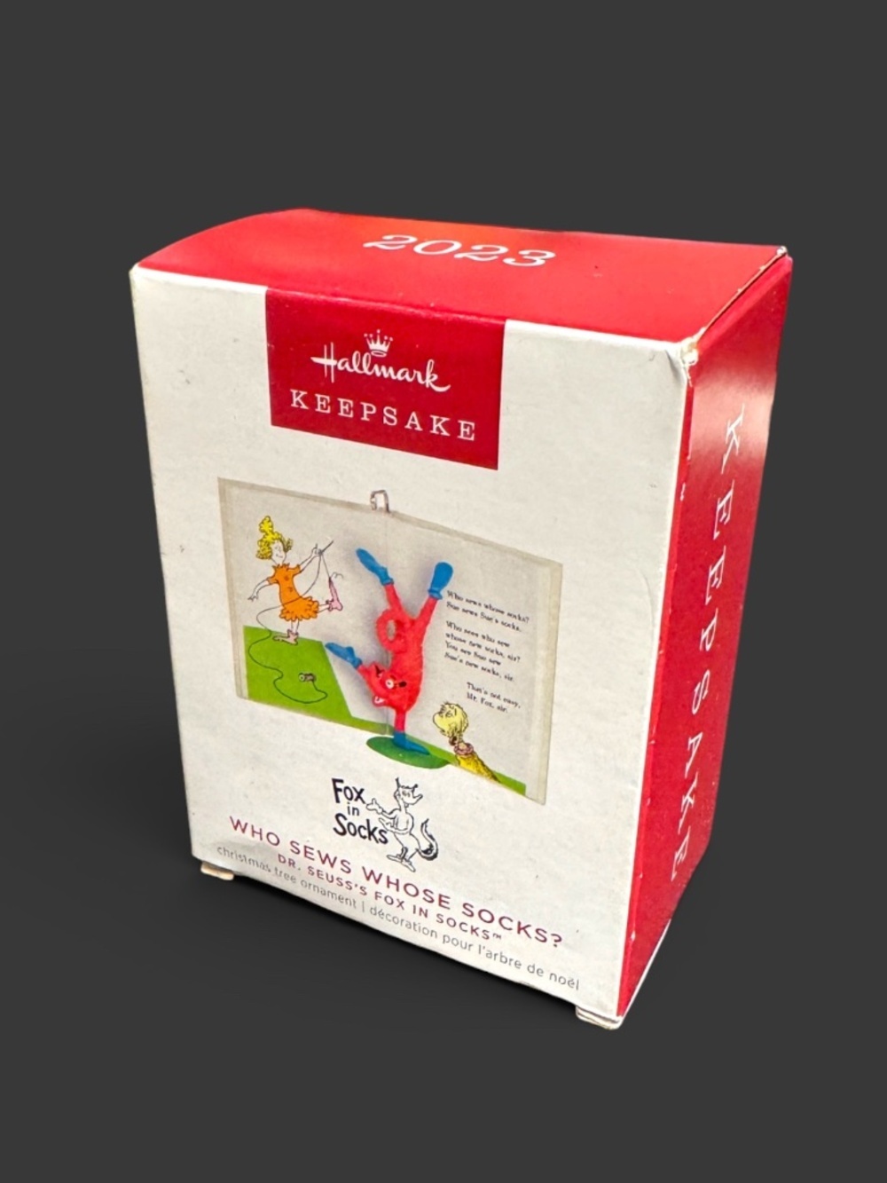 Hallmark 2023 Dr Seuss Fox in Socks Christmas Ornament NIB - Picture 4 of 15